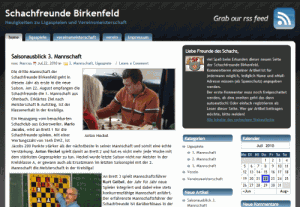 Screenshot des neuen VereinsBlogs